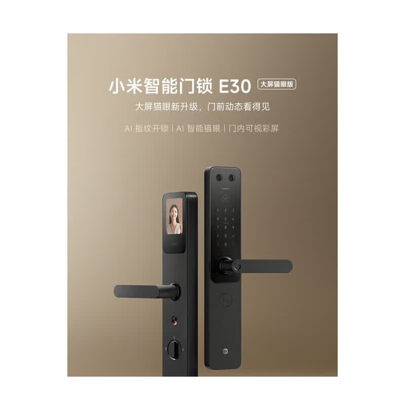 小米（MI）小米智能门锁E30大屏猫眼版智能锁密码锁指纹锁电子锁防盗门家用 小米智能门锁E30大屏猫眼版