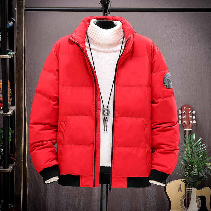 以纯【一件过冬】羽绒服男装2022年冬装新款男冬季新款加厚袄短款立领