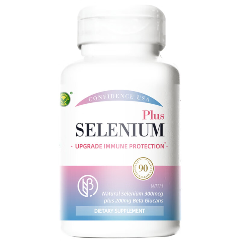 Confidence USA信心康樂(lè)硒葡聚糖靈芝多糖美國(guó)進(jìn)口麥芽硒片補(bǔ)硒富硒片酵母硒