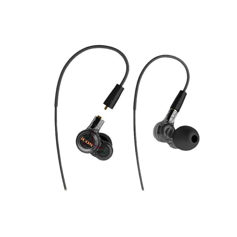 艾肯iCON DuoShadow 入耳式監聽(tīng)耳機高分辨率耳機1.3m可拆卸電纜帶麥克風(fēng)