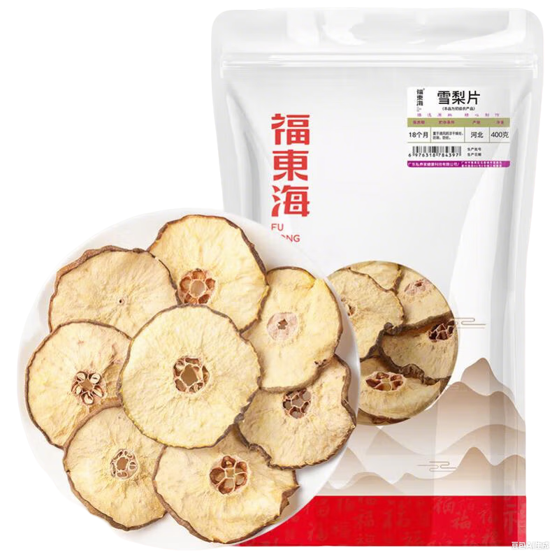 福東海 雪梨干片400克 優(yōu)選雪梨片 小吊梨湯原料原產(chǎn)即食泡水果干紅棗