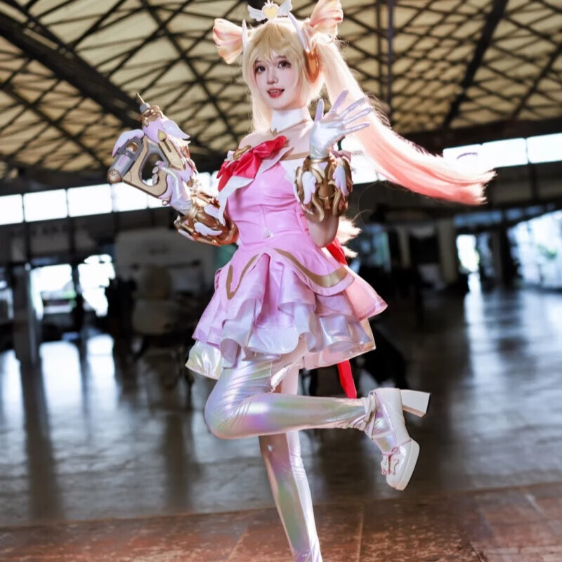 班达熊朱诺cos服魔法少女守望先锋神话cosplay动漫角色扮演卡通周边c服 朱诺cos服魔法少女+配饰+头饰 XS