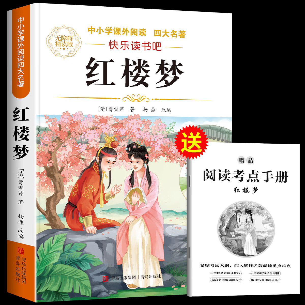 【正版推荐】四大名著全4册小学生版西游记三国演义红楼梦水浒传青少年版全套4册五年级下册必读课外书儿童版原著正版人教版同步教材快乐读书吧课外阅读小学生课外书四五六年级老师推荐送人物关系图 红楼梦 五年级