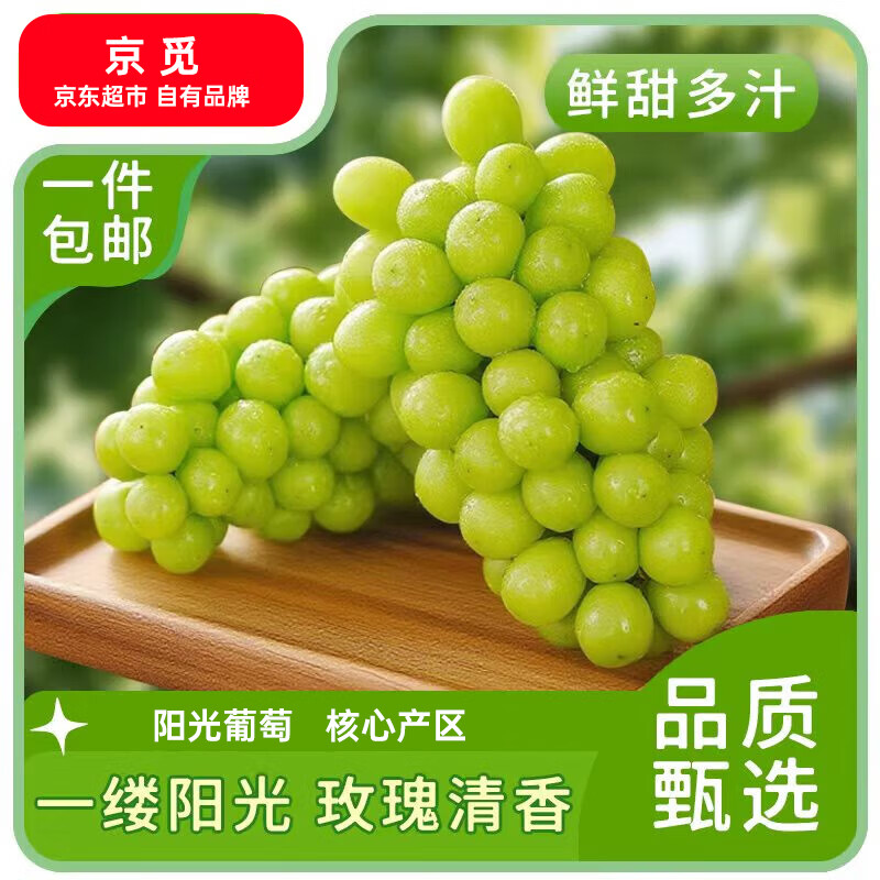 京觅甘肃晴王觅光葡萄 净重4斤 单粒8g+ 香印青提 源头直发