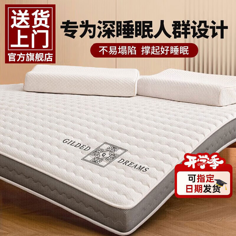 浪莎(langsha)记忆棉乳胶床垫1.8x2米家用双人榻榻米垫子宿舍1.5x2米折叠海绵垫 抗压棉款-字母白G【约4cm厚】 180x200cm【抗压回弹】 78.99元