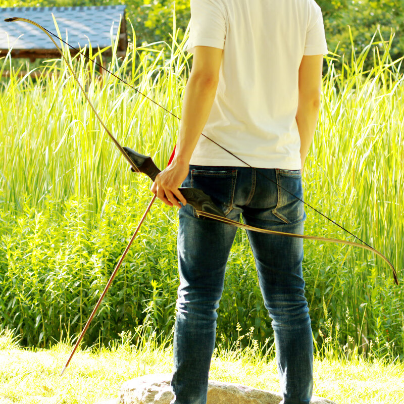 鷹隼（SPG）新款新款靈云反曲弓木質(zhì)美獵大磅數美式獵弓入門(mén)射箭器材戶(hù)外競技 靈云反曲弓