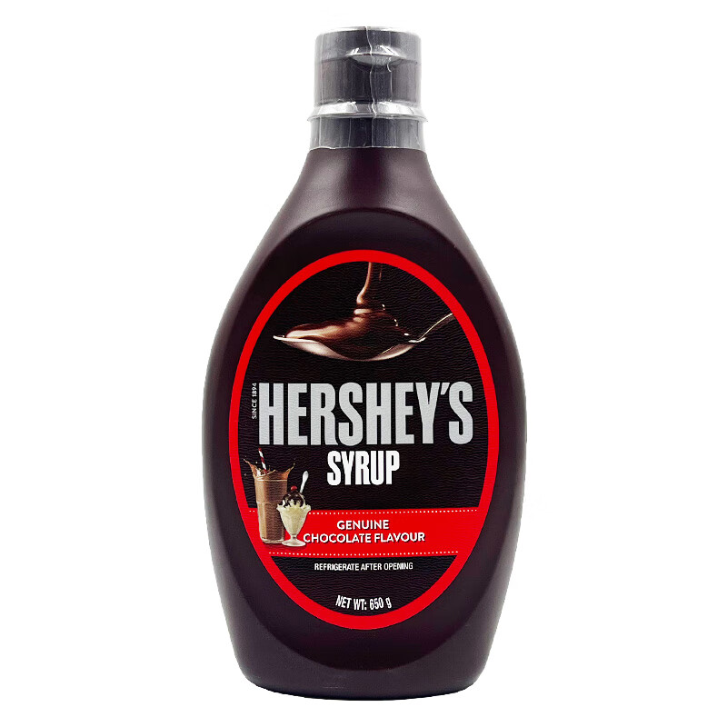 好時(shí)(Hershey’s)原裝進(jìn)口巧克力醬咖啡夾心面包商用烘焙甜品蛋糕奶茶專用原料 巧克力味623g*1瓶