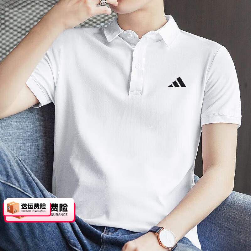 阿迪达斯 （adidas）官方舰店短袖男装 新款运动衫网球休闲透气快干POLO衫半袖上衣T恤 Polo衫/白色/主图款 XS