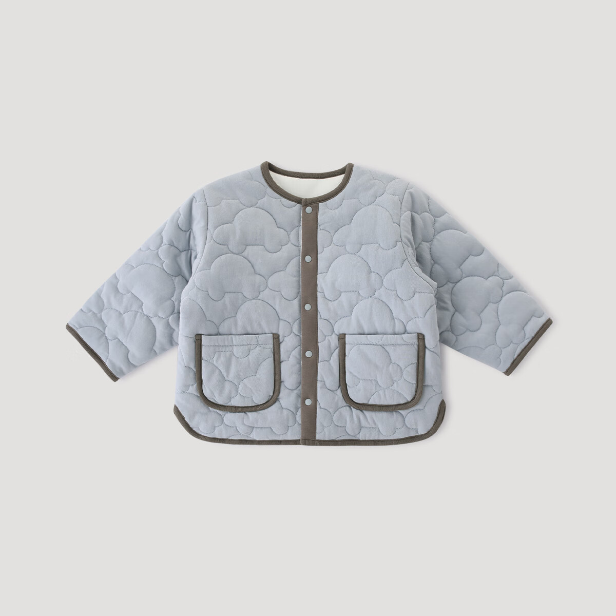 巴厘小猪宝宝棉服秋冬季加厚保暖婴幼儿衣服男童棉衣女童棉袄儿童夹棉外套 布鲁纳蓝 90