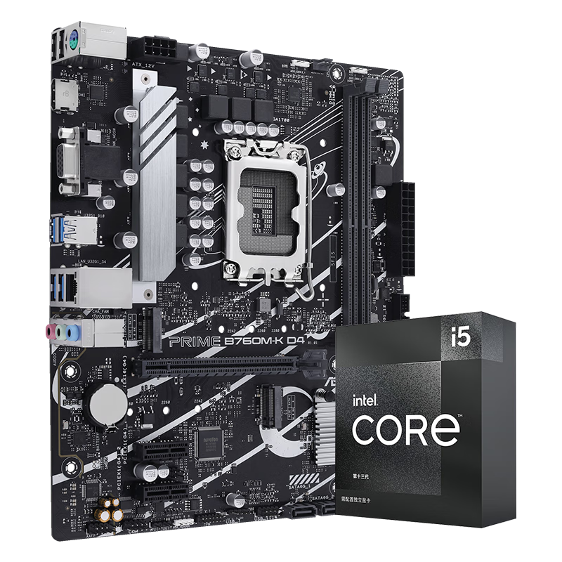 ���ڲ�������˶��ASUS��H610/B760 ������װ Ӣ�ض�12�� i5 12490F/12600KF/i512400F��װ ����CPU��װ ��U��װ ��˶ H610M-G D4 i5 13490F 1498Ԫ