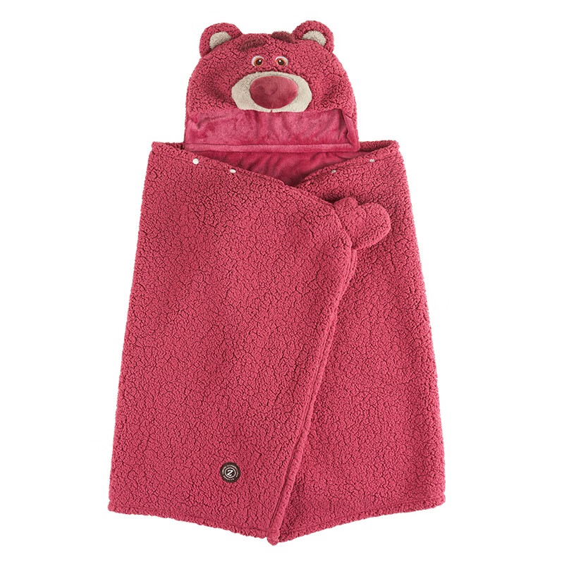 迪士尼寶寶(Disney Baby)迪士尼官方草莓熊披肩毯秋冬斗篷式辦公室空調披風(fēng)毯毛毯生日禮物 草莓熊披風(fēng) 玩偶披風(fēng)系列