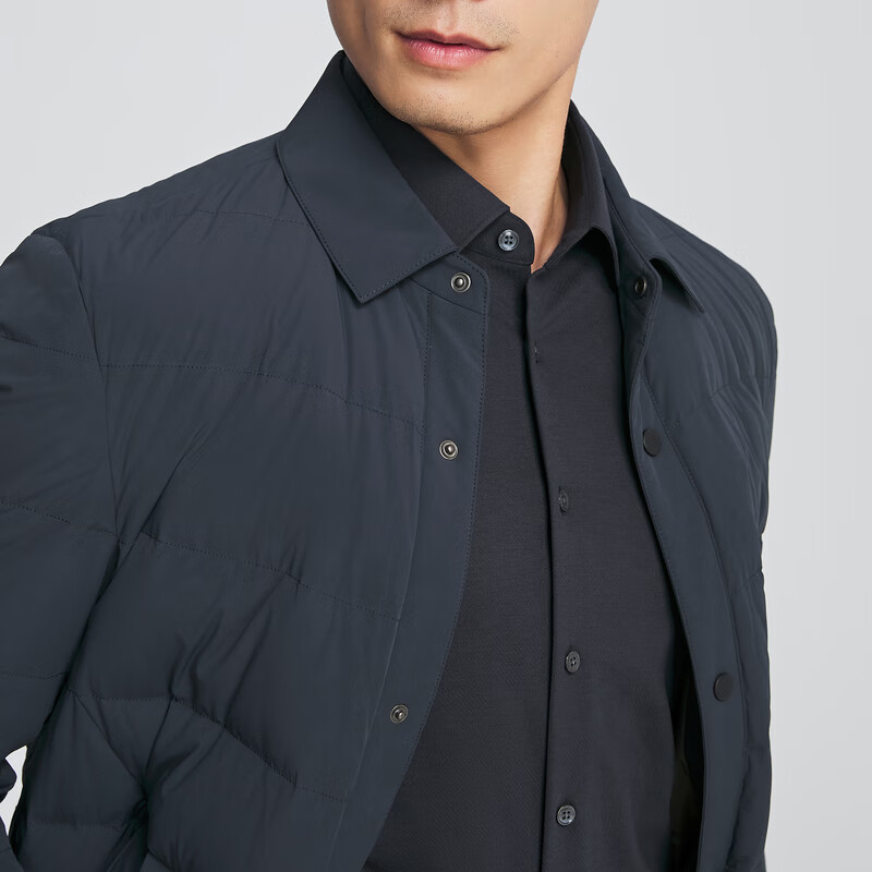 雅戈尔羽绒服男士秋冬中青年羽绒YSYW415570FFA【商场同款】 藏青YSYW415570FFA L 175/96A