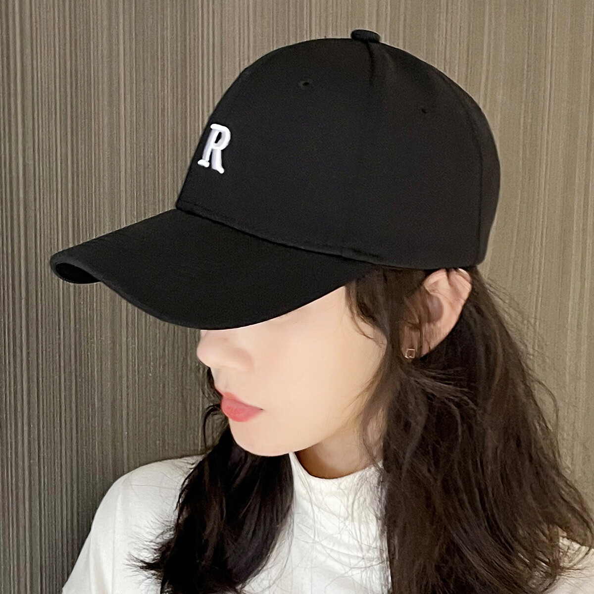 猫人帽子女棒球帽女士韩版潮百搭软顶鸭舌帽女大头围显脸小遮阳潮帽 卡其 均码 56-59CM