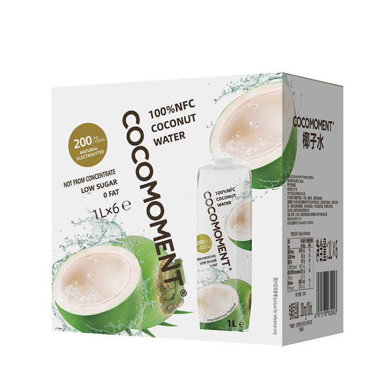 COCOMOMENT����ũ���¡�100%NFCҬ��ˮ1L*6ƿ��ƿ������������Ȼ����� ������װ��1L*6ƿ 57.9Ԫ
