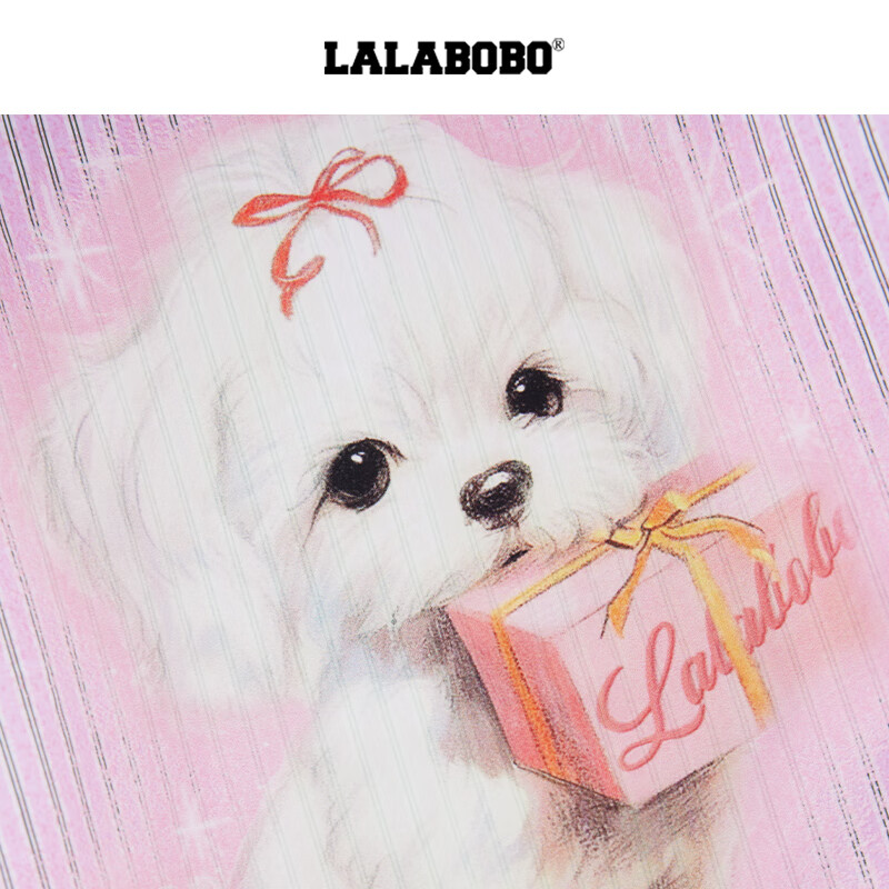 拉拉波波【商场同款】LALABOBO25年衬衫夏新款女原创潮牌条纹长袖印花上衣 咖色 S
