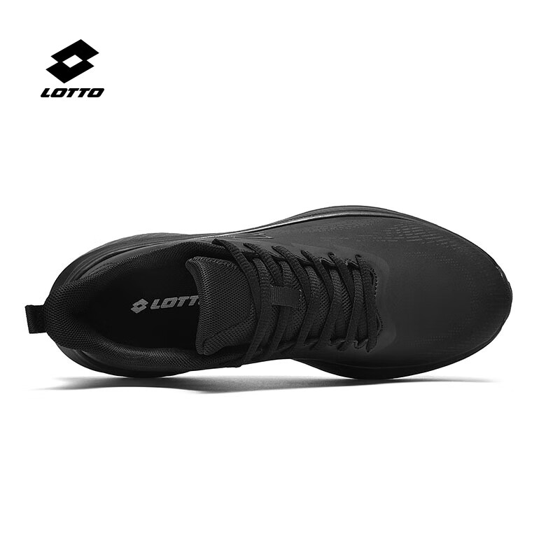 乐途(LOTTO)男鞋运动鞋男款2025秋季新款官方黑色男士休闲跑步鞋子男 正黑【皮面防泼水男女同款】 41