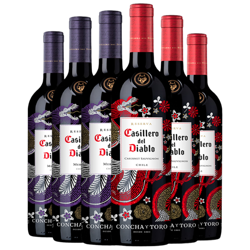 ħCasillero del DiabloѾ ԭƿں  ؼѾϵ750ml ϼ3ƿ+÷3ƿ 6ƿװ