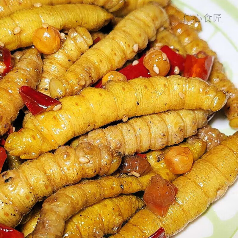 仁心食匠虫子美食油炸豆虫即食大青虫食用昆虫烧烤豆蝉灌云特色高蛋白