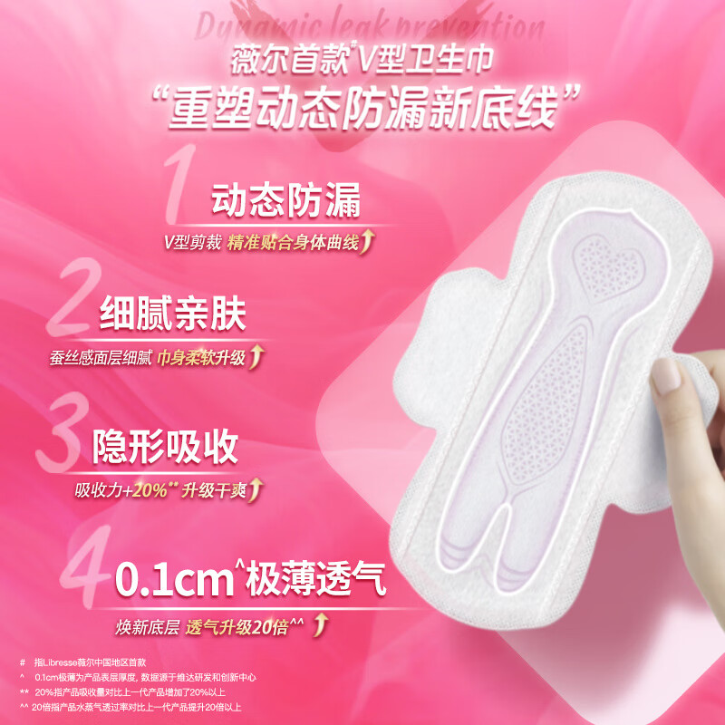 薇尔【林依轮直播间】Libresse薇尔医护级卫生巾贴合日夜用114片 114片