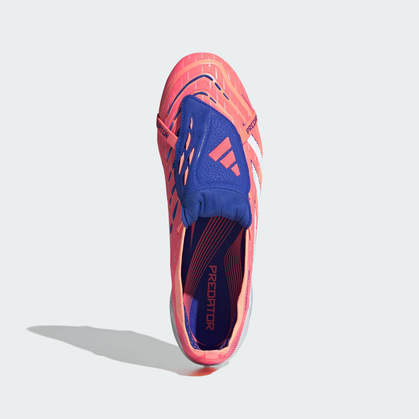 adidas PREDATOR ELITE FT FG长钉翻折鞋舌款足球鞋男女阿迪达斯   信号珊瑚粉/白色/橙色   39