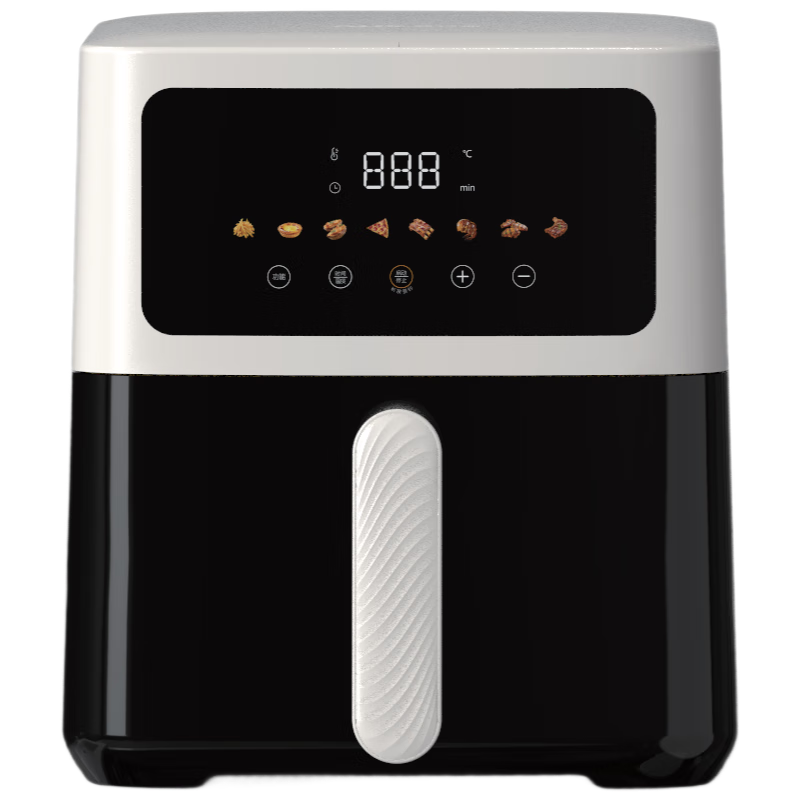 奥克斯（AUX）空气炸锅免翻面可视家用大容量8L【金属内腔】智能菜单不沾易洗低脂蒸汽嫩烤可保温炸锅