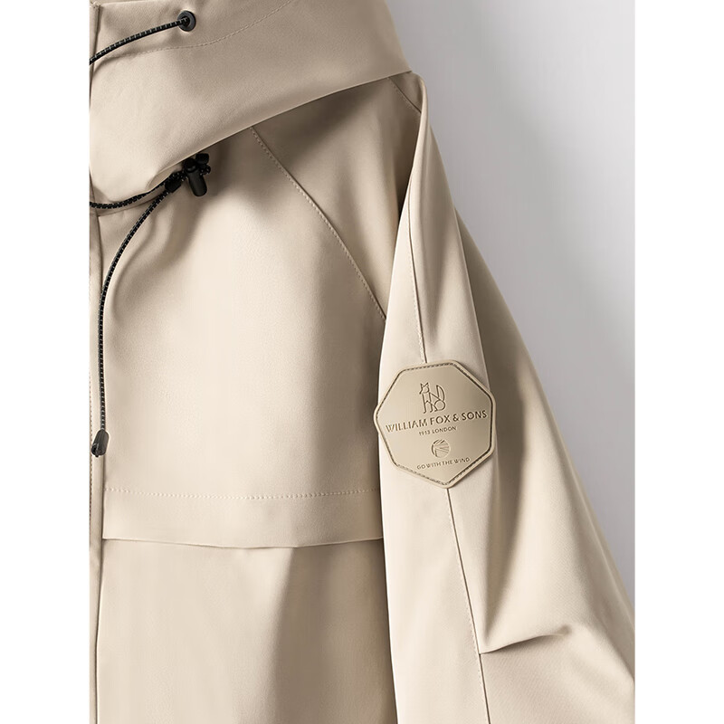 William fox&sons新型三防定制户外面料人体工学立体裁剪机能轻户外仿冲锋夹克男潮 米色 XL /52