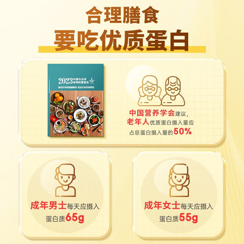 朕皇北京同仁堂无糖蛋白粉中老年人免力疫补充营养品强礼增盒术后恢复 【1桶装】2斤/桶