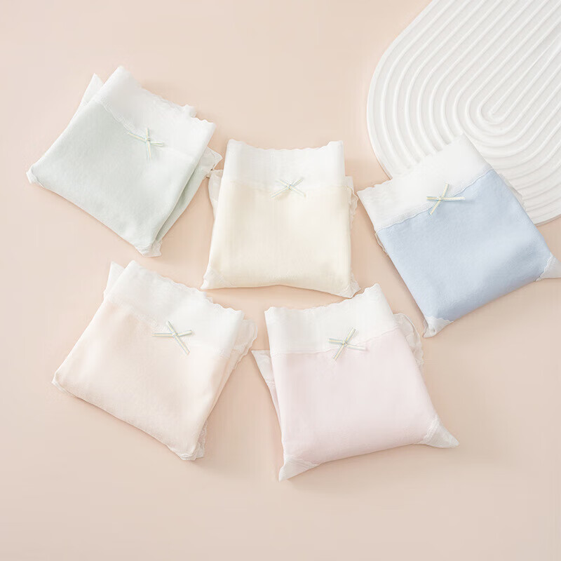 稚蝶女士全棉内裤女纯棉 A级抗菌蕾丝三角裤 混色 颜色随机可指定颜色 10条 XL 码【建议120-140斤】