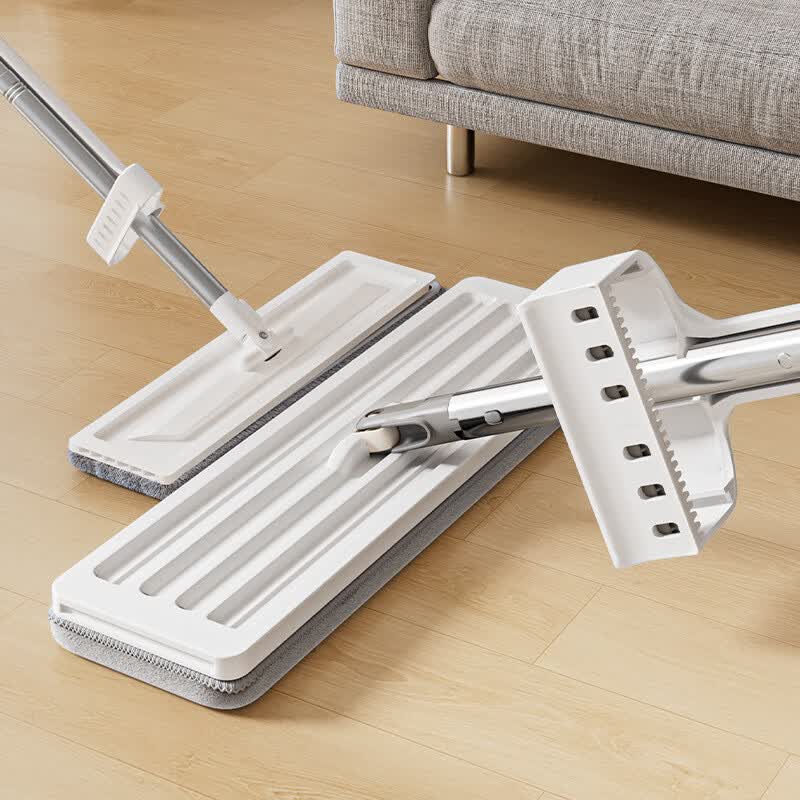 五月花平板拖把40cm共2块布家用一拖净墩布免手洗干湿两用 40cm配2布