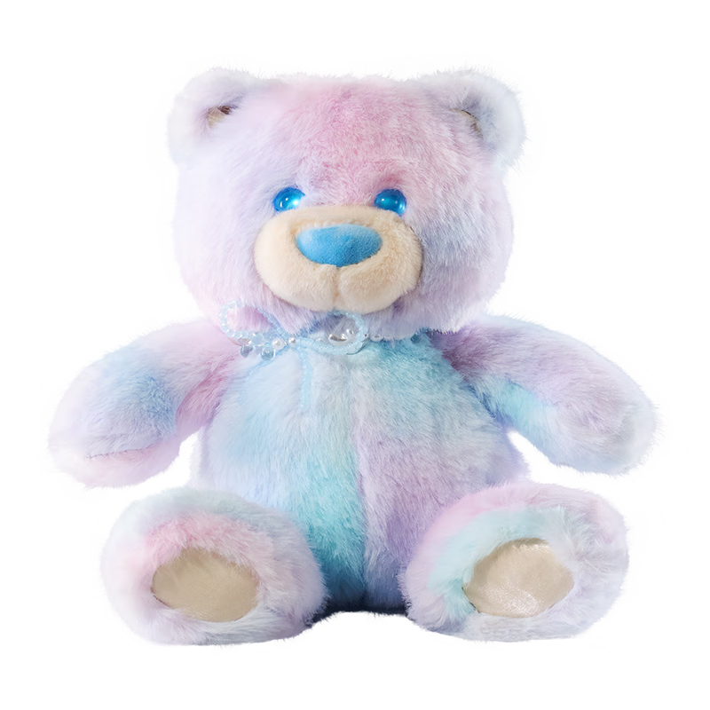 名創(chuàng)優(yōu)品(MINISO)吉福特熊坐姿公仔毛絨玩具娃娃兒童女孩生日禮物睡覺抱枕 吉福特熊幻彩藍(lán)坐姿公仔-馥郁甜香 23cm 見詳情