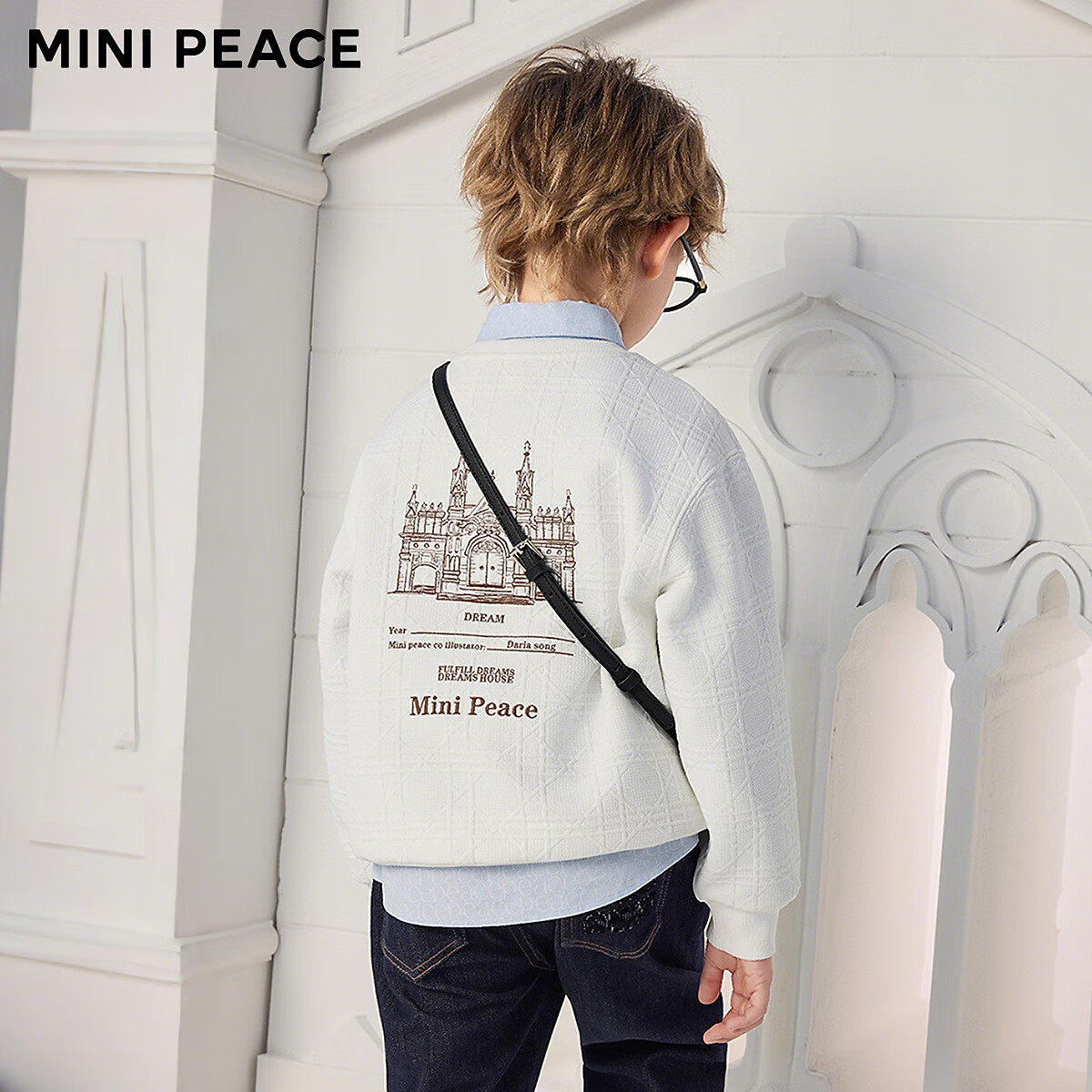 MiniPeace太平鸟童装男童minipeace×DARIA SONGF1CRF3321 米白 160