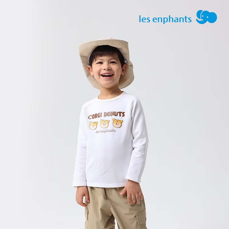 丽婴房儿童印花长袖T恤男童长袖上衣宝宝卫衣秋季上衣卫衣 百搭灰 120 cm