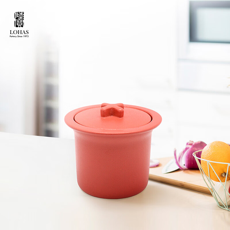 陆宝家用健康陶瓷炖盅隔水带盖十字炖罐400ml 给宝宝蒸蛋煲汤燕窝盅 富贵红 400ml 京东折扣/优惠券