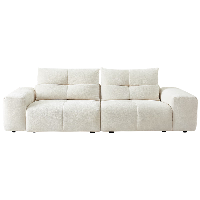 全友家居现代简约奶油风雪尼尔布艺沙发客厅家用直排式一字可拆洗沙发