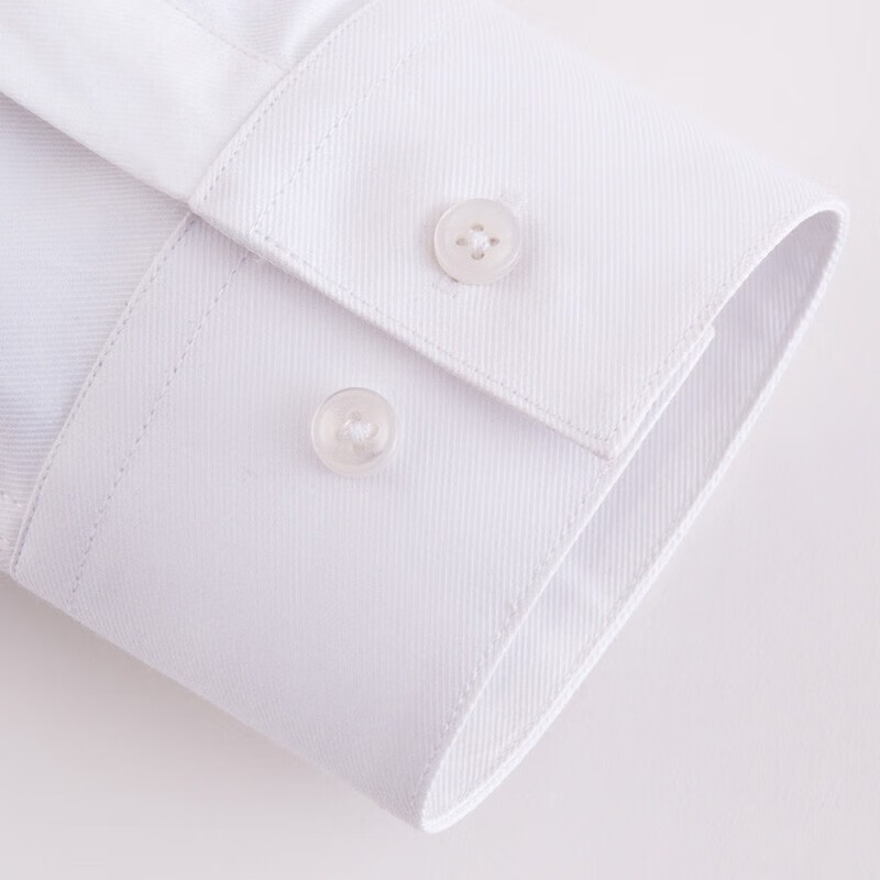 罗蒙（ROMON）长袖衬衫男秋季中青年男士斜纹职业工装衬衣商务休闲翻领上衣 浅蓝 38