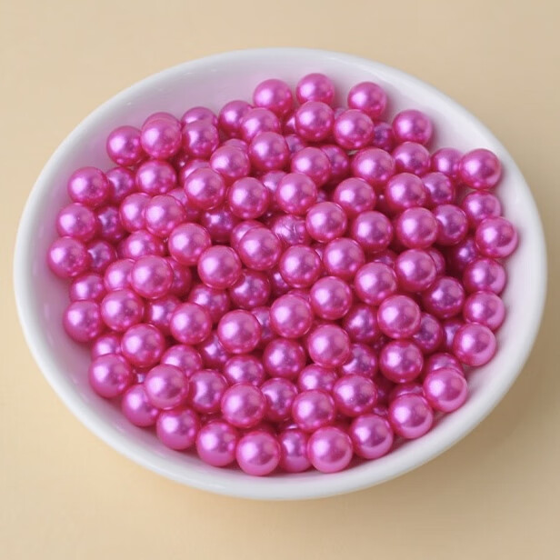 新品彩色ABS珍珠双色仿珍珠子diy衣服钉珍珠散珠婚庆手工圆珠装饰 咖啡色无孔abs珍珠10毫米一包1000颗