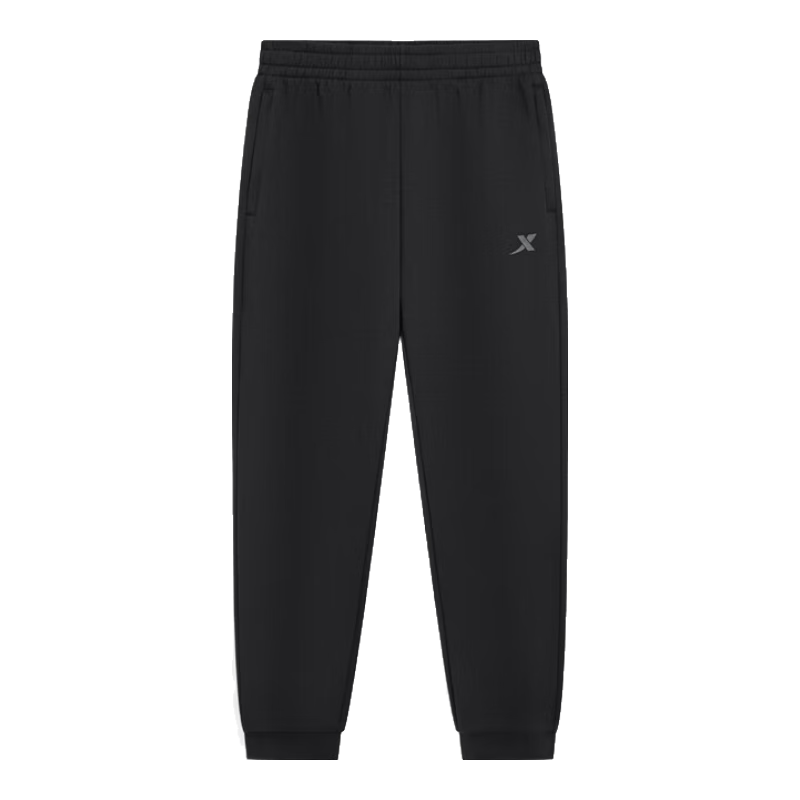 特步运动长裤针织男子秋冬加绒轻弹户外跑步速干休闲百搭束脚收口