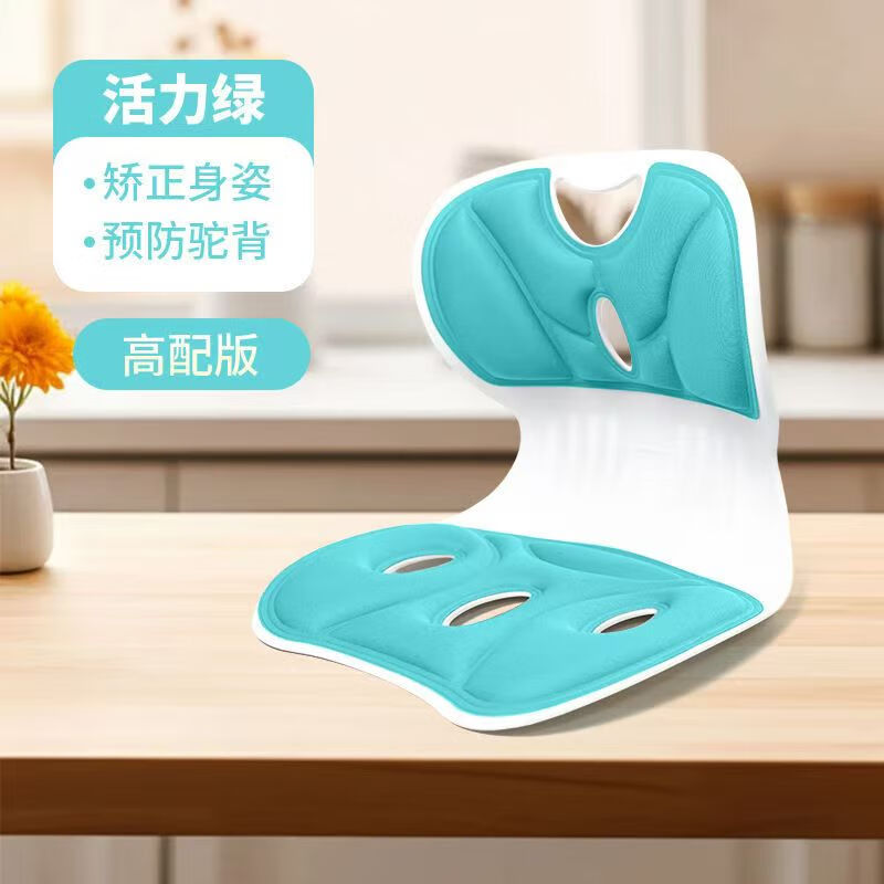 护腰坐垫办公室神器久坐靠椅子座垫护腰美臀矫正坐姿学生垫腰 【绿色】腰托支撑矫正坐姿
