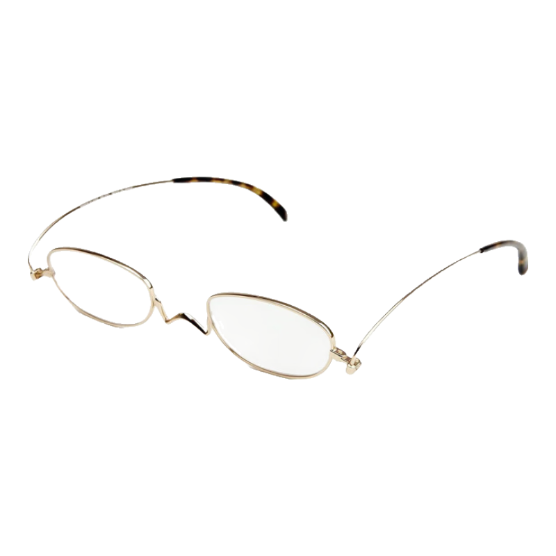 紙鏡（paperglass）男女老花鏡N Star新款復古防藍光超輕薄便攜老年人金絲眼鏡送爸媽 金色Gold +1.00（40-48歲）