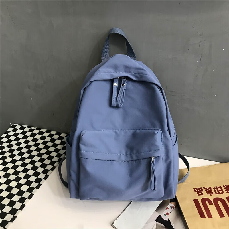 叢林鳥（JUNGLE BIRD）小型書包女原宿ulzzang高中大學(xué)生雙肩包初中簡約女生ins風(fēng)旅行背 藍(lán)色