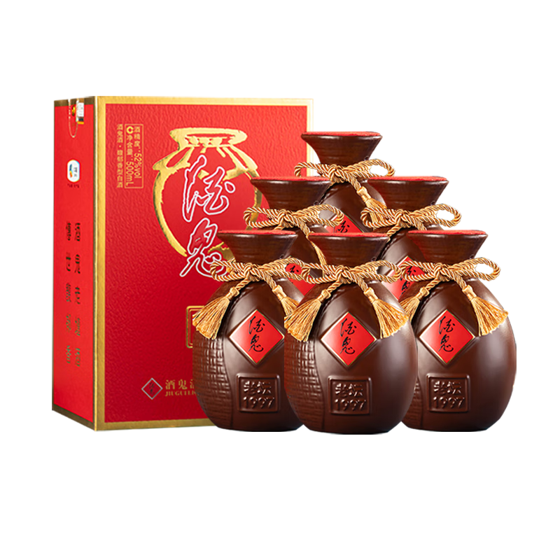 酒鬼 老坛1997 馥郁香型白酒 52度 500ml*6瓶 整箱装