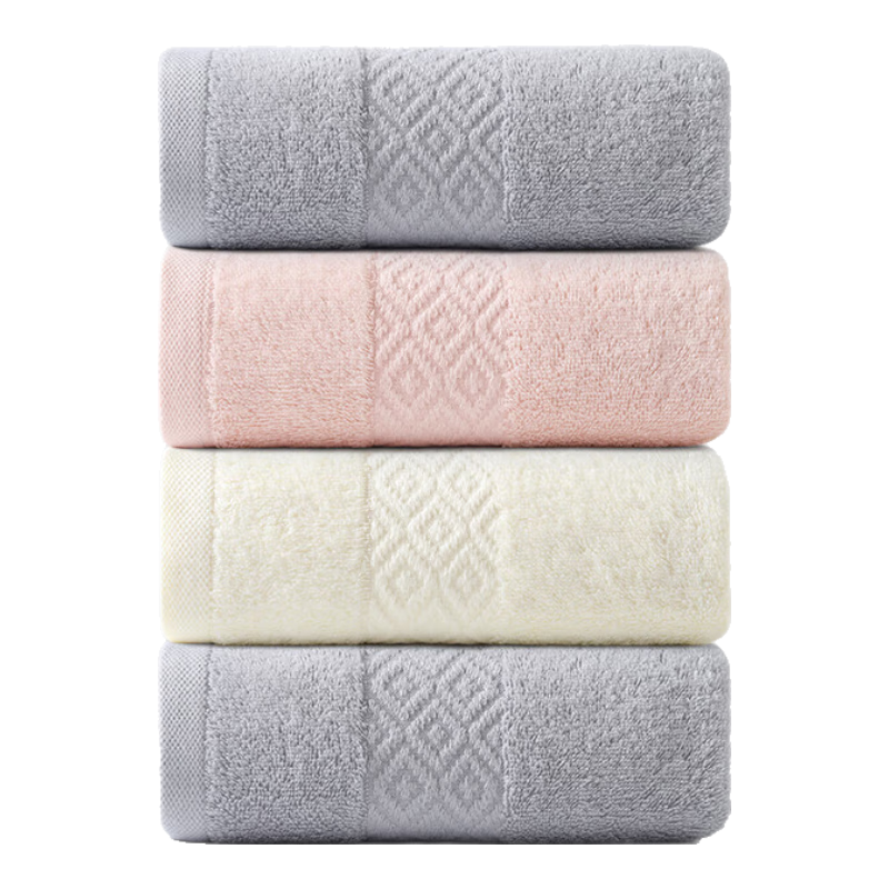 无印良品毛巾4条装10A级抗菌新疆全棉家用100%纯棉家庭企采男士吸水擦脸巾