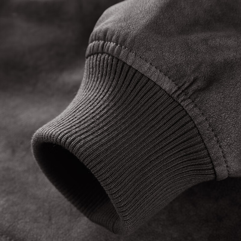 太平鸟秋冬外套集合链接新款女装小香风机车服PU外套冬装夹克 仿水洗PU外套灰色 L