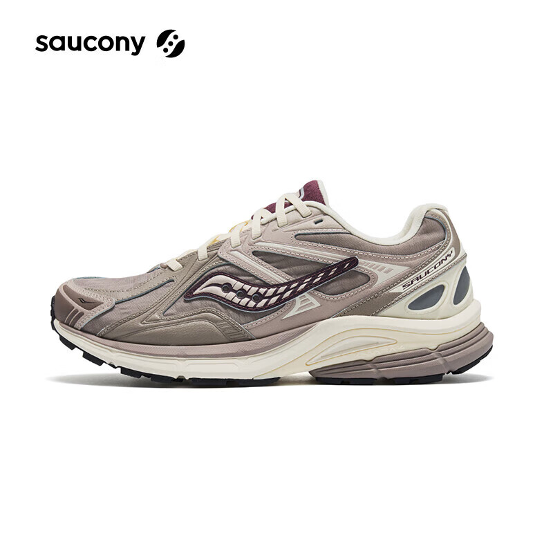 Saucony索康尼K4 RE休闲鞋男女复古休闲鞋新款运动鞋男老爹鞋 棕 41