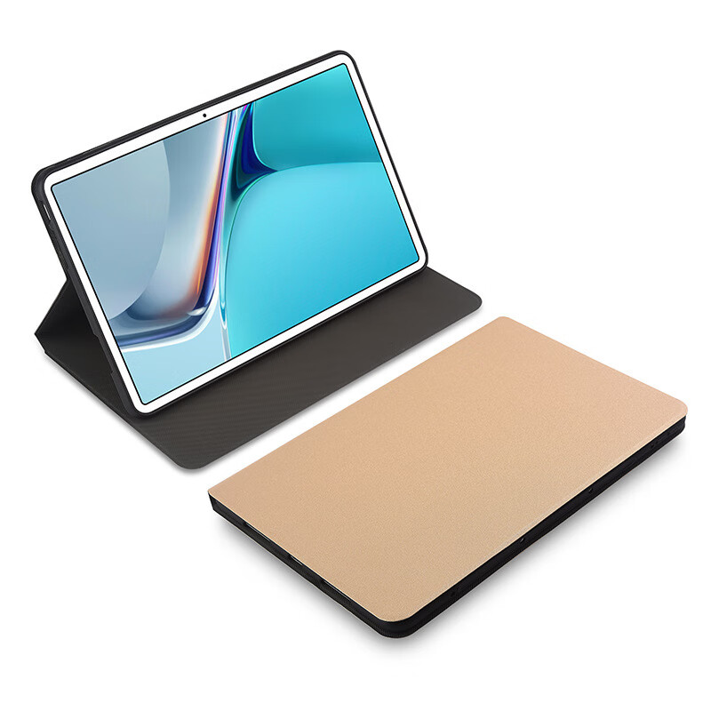 QL适用联想小新pad11英寸2025新款平板保护套TB335FC全包软壳轻薄防摔电脑 金沙纹金色+钢化膜 联想小新平板11 2025款 11英寸