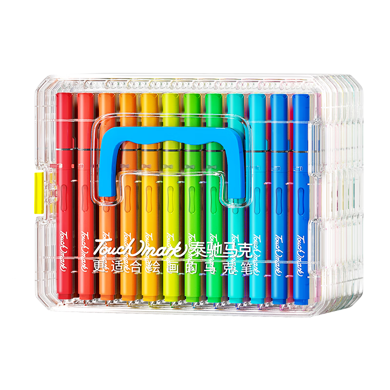 Touch mark直液式丙烯軟頭馬克筆84色可水洗不透色高覆蓋大容量?jī)和嫻P水彩筆男女孩生日開學(xué)禮物套裝