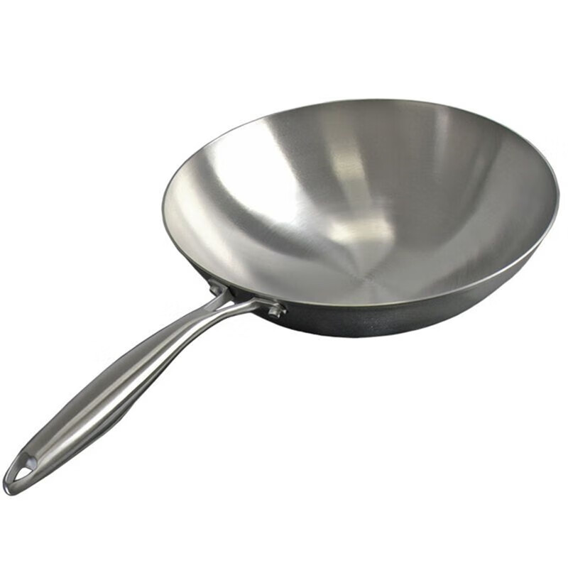 cmlziua德国纯钛锅全钛炒锅家用无涂层不粘锅不生锈超轻燃气灶专用炒菜锅 40cm纯钛单柄1-9人 40cm