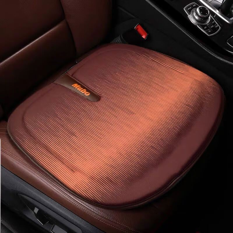 牧寶（MUBO）牧寶果凍墊凝膠坐墊居家辦公學(xué)生車(chē)椅墊緩震膚透氣單片汽車(chē)座墊 堅(jiān)條紋棕色