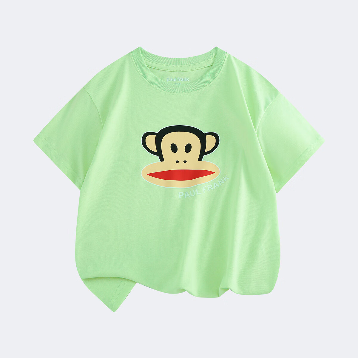 大嘴猴（paul frank）童装儿童短袖T恤2025款男女童宽松舒适休闲纯棉中大童上衣 435F薄荷绿 130