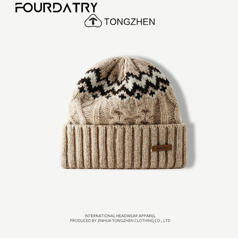 FOURDATRY��ë���ë��ñŮ����2025�¿������ɫ��ñΧ����С�黨��֯ñ ����ɫ M(54-58cm)